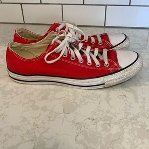 Converse All Star Red Low Top Sneakers M10 W12